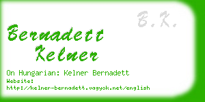 bernadett kelner business card